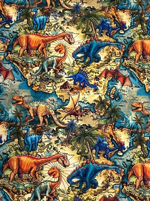 Sweat French Terry Kinderstoff Digitalprint Dinos - Bild 1 von 3