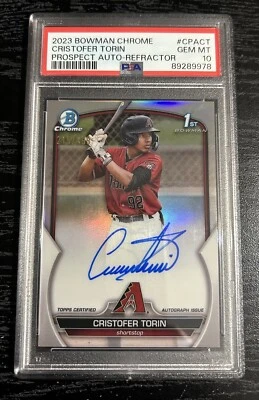 2023 Bowman Chrome CRISTOFER TORIN 1st Auto Refractor /499 Gem Mint PSA 10 - Image 1 of 3