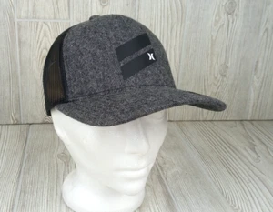 Hurley Men's Trucker Mesh Grey / Black Snapback Hat New with Tags - Picture 1 of 8