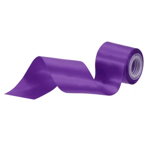 2" 5 Yard Double Faced Solid Satin Ribbon Polyester Fabric Dark Purple - Picture 1 of 7
