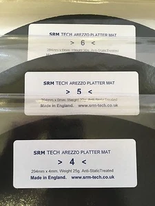 NEW! SRM TECH AREZZO PLATTER MAT VTA-L PACK - ADJUST VTA EASILY - 4,5 & 6mm MATS - Picture 1 of 4