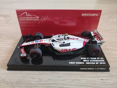 F1 Haas VF-22, Schumacher, First point British GP 2022, 702 pcs Minichamps, 1:43 - Image 1 of 3