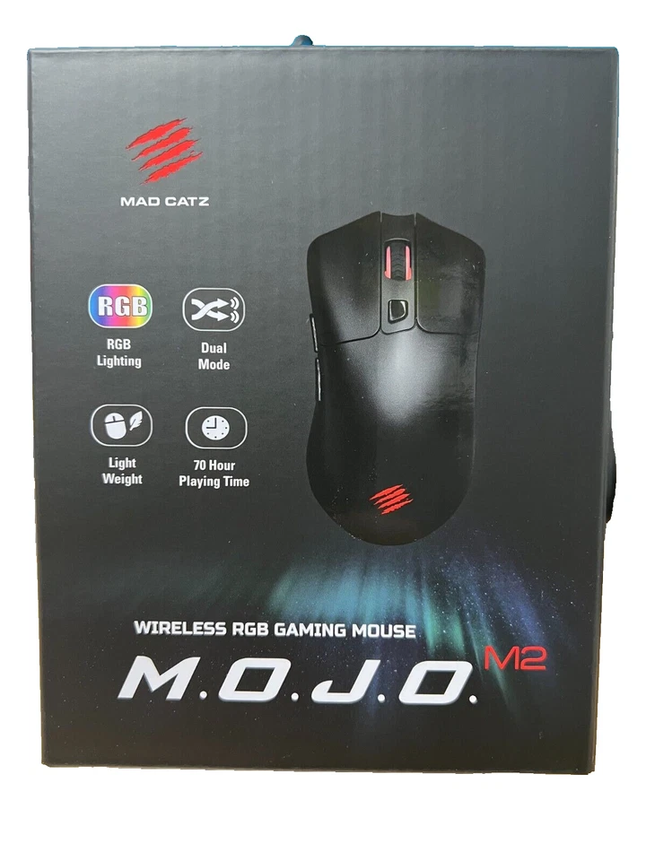Mad Catz M.O.J.O. M2 Ergonomic Performance Wireless Gaming Mouse Black - Image 1 of 4