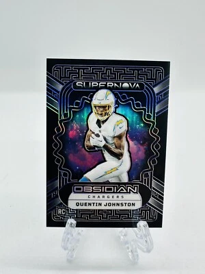 2023 Panini NFL Obsidian #17 Quentin Johnston Supernova Rookie /75 SSP CHARGERS - Image 1 of 2
