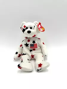 TY Beanie Baby "Glory" America USA Orso - Foto 1 di 7