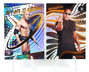 2023 Revolution WWE The Rock Dwayne Johnson Star Gazing and Base Holofoil Panini - Picture 1 of 12