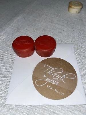 PAIR of Vintage Red Benotto  Handlebar End Caps Used - Image 1 of 4