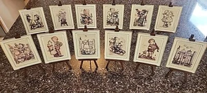 12 Hummel Goebel Miniature Porcelain Art Work on Easel~NEW IN BOX~RARE - Picture 1 of 17