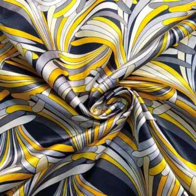 Tecido de cetim 58" de largura por jarda listra charmeuse de seda material acetinado cachecol faça você mesmo - Imagem 1 de 4