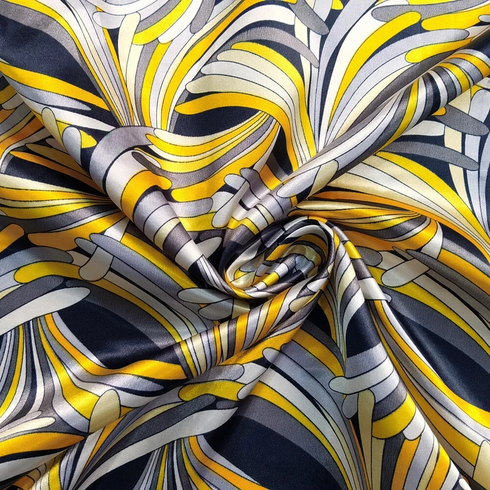 Tela satinada 58" ancho por yarda charmeuse sedoso a rayas material satinado bufanda hágalo usted mismo Foto 1 de 4