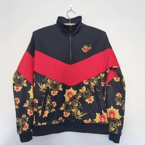 Nike Women’s XS Track Jacket – Black Red Floral Print Retro Style (921650-010) - Picture 1 of 21