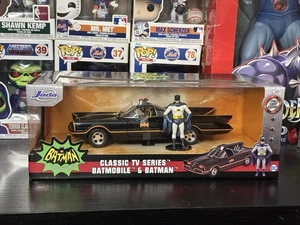 Batman The Classic TV Series - Batmobile & Batman - Jada Toys - New - Picture 1 of 6