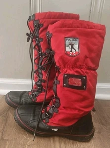 Pajar Canada Grip Zip Waterproof Lace Up Winter Boots US Size 9-9 1/2 Red - Picture 1 of 8