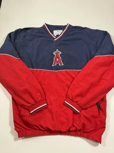 Los Angeles Angels Sweatshirt Mens Medium Blue Red Pullover Authentic MLB Logo - Picture 1 of 8