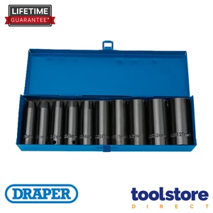 Draper 38369 1/2" HI-TORQ Deep Impact Socket Set (10pc) - Picture 1 of 6