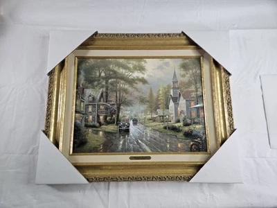 Thomas Kinkade Hometown Evening Hometown Memories COA Edition II 1998 全新 — 第 1/4 张图片