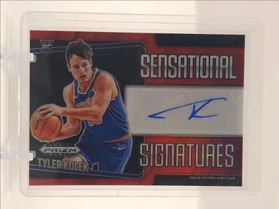 TYLER KOLEK 2024-25 PRIZM BLACK ROOKIE SENSATIONAL RED RC AUTO /99 Q4263 - Image 1 of 2