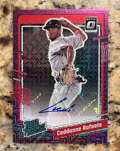 CEDDANNE RAFAELA 2023 DONRUSS OTTICA VIOLA MOJO PRIZM RC AUTO /5 RED SOX ROOKIE - Foto 1 di 2