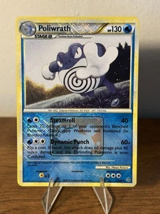 Poliwrath 21/95 HGSS Unleashed League Promo crosshatch Pokemon TCG - Picture 1 of 2