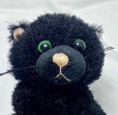 Ganz Webkinz BLACK CAT HM135 Plush Stuffed Animal No Code Green Eyes - Image 1 of 4