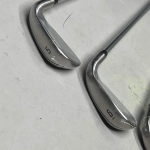 CALLAWAY Left Mavrik 5,6,7,8,9 & PW Iron Set Golf Clubs Stiff Flex Black/Chrome - Picture 1 of 14