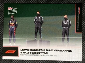2021 Topps Now Formula 1 Lewis Hamilton / Max Verstappen / Valtteri Bottas #6 F1 - Picture 1 of 2
