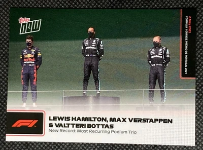 2021 Topps Now Formula 1 Lewis Hamilton / Max Verstappen / Valtteri Bottas #6 F1 - Image 1 of 2