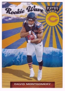 Panini Playoff Rookie Wave #20 2019 David Montgomery RC Chicago Bears - Imagen 1 de 2