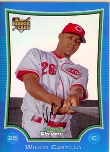 2009 Bowman Chrome Blue Refractor Rookie Wilkin Castillo Reds - Picture 1 of 1