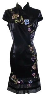 Great Asian Dress Cheongsam Embroidred Detail - Picture 1 of 12