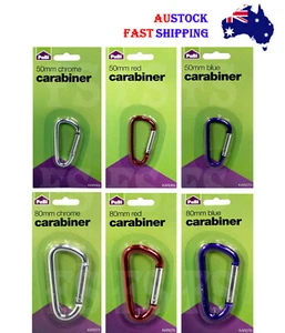 Carabiner Clip Small Large Key Ring Hiking Camping Drink Bottle Holder Metal - Bild 1 von 1