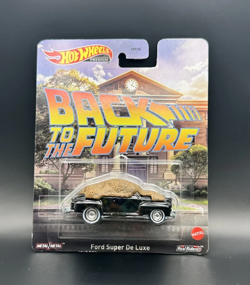 Back To The Future Ford Super De Luxe Hot Wheels Premium Real Riders NEW - Image 1 of 1