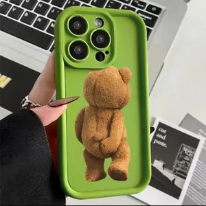 Cute Panda Phone Case For iPhone 15 Pro Max 14 Plus 11 12 13 XR 8 7 Matte Cover - Picture 1 of 10