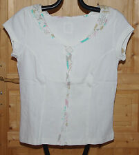 THE EARTH COLLECTION TOP SANS MANCHE COTON BIO BLANC T M NEUF