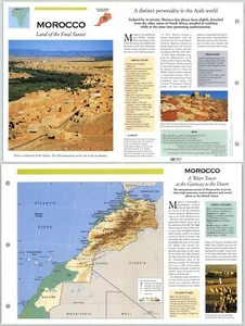 Morocco - Africa - Atlas Of The World - Fact File Fold-Out Page - Picture 1 of 1