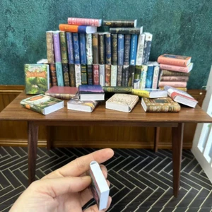 28PC 1:12 1:6 Scale Dolls House Miniatures Accessories Vintage Classical Books - Picture 1 of 13