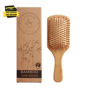 Bamboo Hair Brush - Eco-Friendly Detangler with Bamboo Bristles for Massaging an - Picture 1 of 5