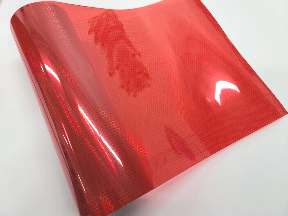 Gloss Honeycomb Pattern Holographic Headlight Tail Light Fog Tint PVC Vinyl Wrap - Image 1 of 1