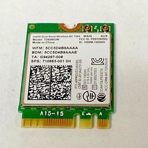 Scheda di rete Intel Dual Band Wireless-AC 7260 WiFi BT4.0 7260NGW Dell 0GPFNK - Foto 1 di 2