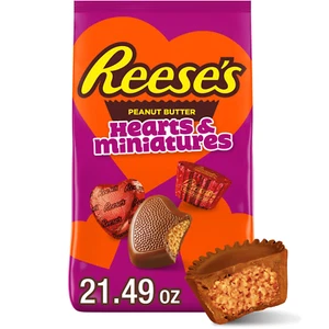 REESE'S Forme di Burro di Arachidi al Cioccolato Assortite, Sacchetto di Caramelle 21,49 Oz - Foto 1 di 12