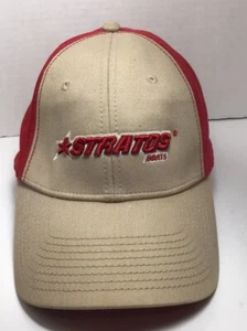 Stratos Boats Hat Baseball Cap One Size Fishing Boats Tan Red FLW Embroidered - Picture 1 of 7