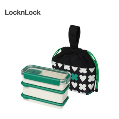 LocknLock 2 Layers Lunch Box Chopsticks spoon Set Drop Dosilock Professional Set - Image 1 of 4