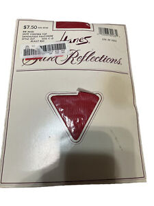 New Vintage Hanes Silk Reflections~ RED Pantyhose Tights Size CD 717 Control Top