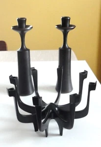 3 MCM Dansk Designs Denmark 2 JHQ 10" Metall Kerzenhalter & 8 Kegel Kandelaber GC - Bild 1 von 11