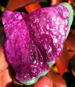 81.5g Red Ruby in Green Zoisite Crystal Gem "Eight Diagrams Steel Seal" ie2922 - Picture 1 of 17
