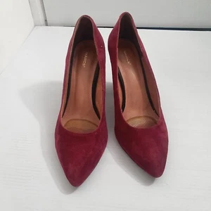 Marcs Burgundy Suede Pump Heels Sz 40 - Picture 1 of 8