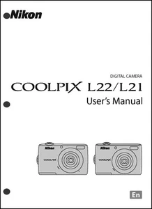 Guía de instrucciones para cámara digital Nikon CoolPix L21 L22 - Imagen 1 de 1