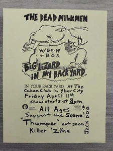The Dead Milkmen, 1986, Cuban Club Tampa Florida, Original Konzertflyer, Poster - Bild 1 von 2