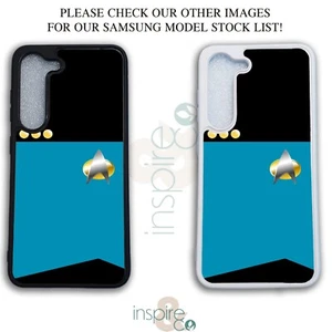 Blaues Shirt Trek - bedruckte Gummiclip Handyhülle für Samsung - Bild 1 von 10