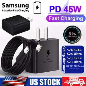 Cargador de pared súper rápido USB-C genuino Samsung 45W para Galaxy S20 S21 S22 S23 S24 - Imagen 1 de 17